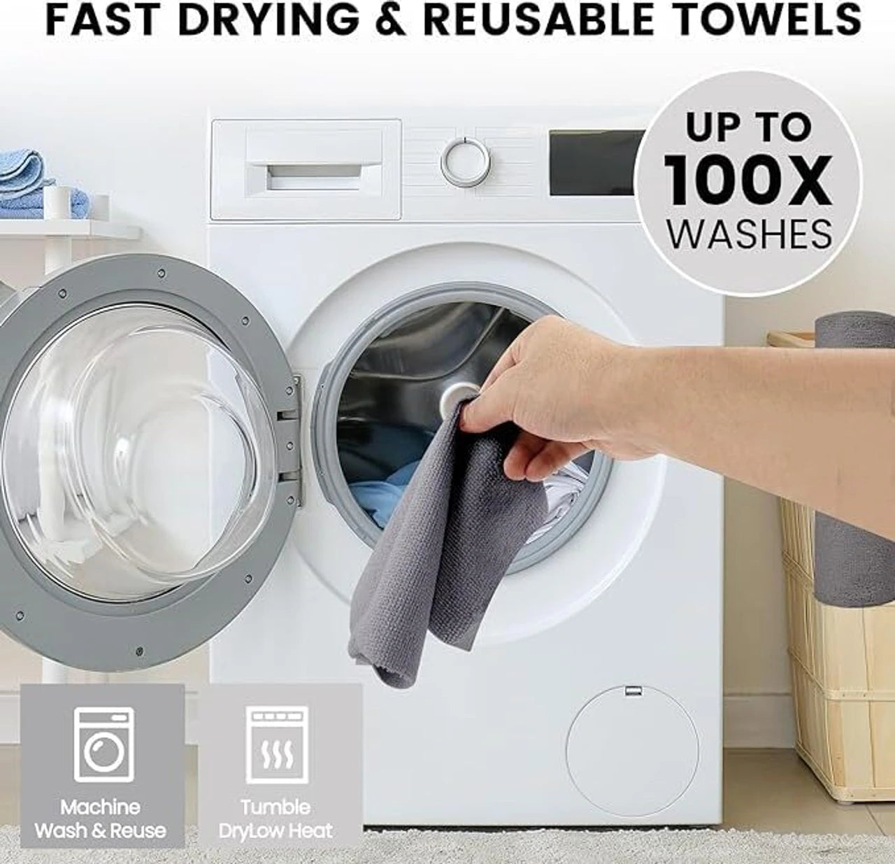 Microfiber Cleaning Cloth Roll (Pack of 1, 20 Sheets)