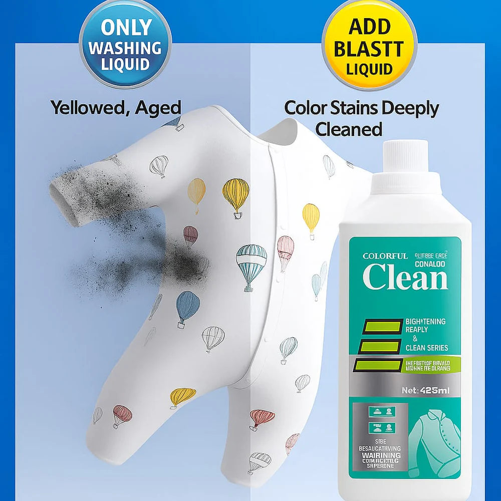 Colorful Clean 8-in-1 Laundry Liquid Detergent for Color Fabrics | Brightening, Deodorizing & Stain Removal💎