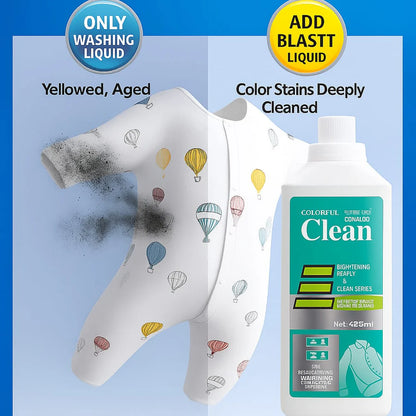Colorful Clean 8-in-1 Laundry Liquid Detergent for Color Fabrics | Brightening, Deodorizing & Stain Removal💎
